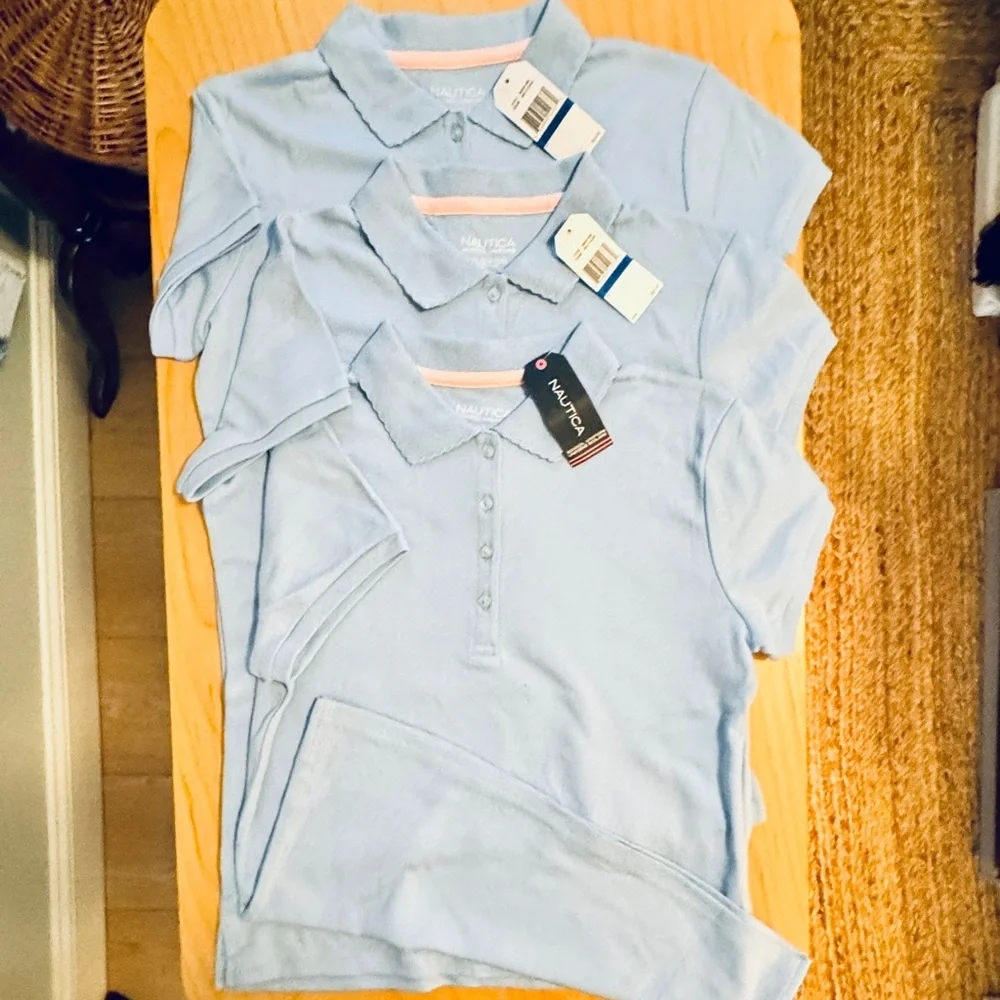 Nautica - Sky Blue School Uniform Polo Size: XL - 16 - REG - NWT